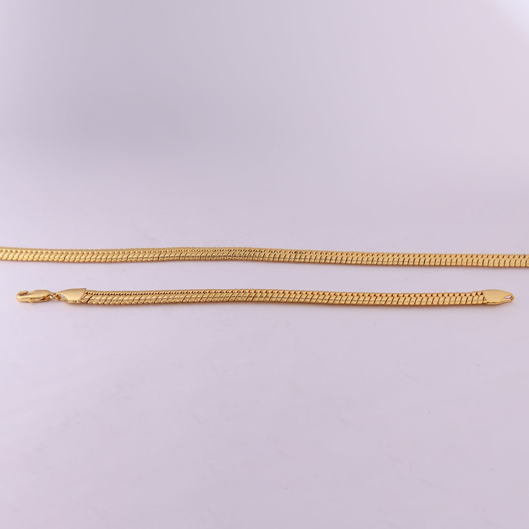 Flat Cuban Gold Bracelet (18K Gold Plating) 9 MM