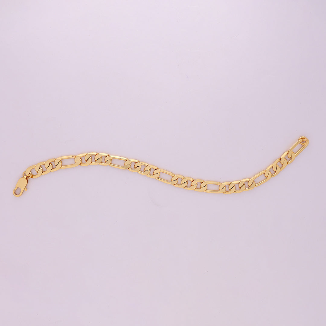 Timeless Figaro Bracelet (18K Gold Plating) - 8.5mm