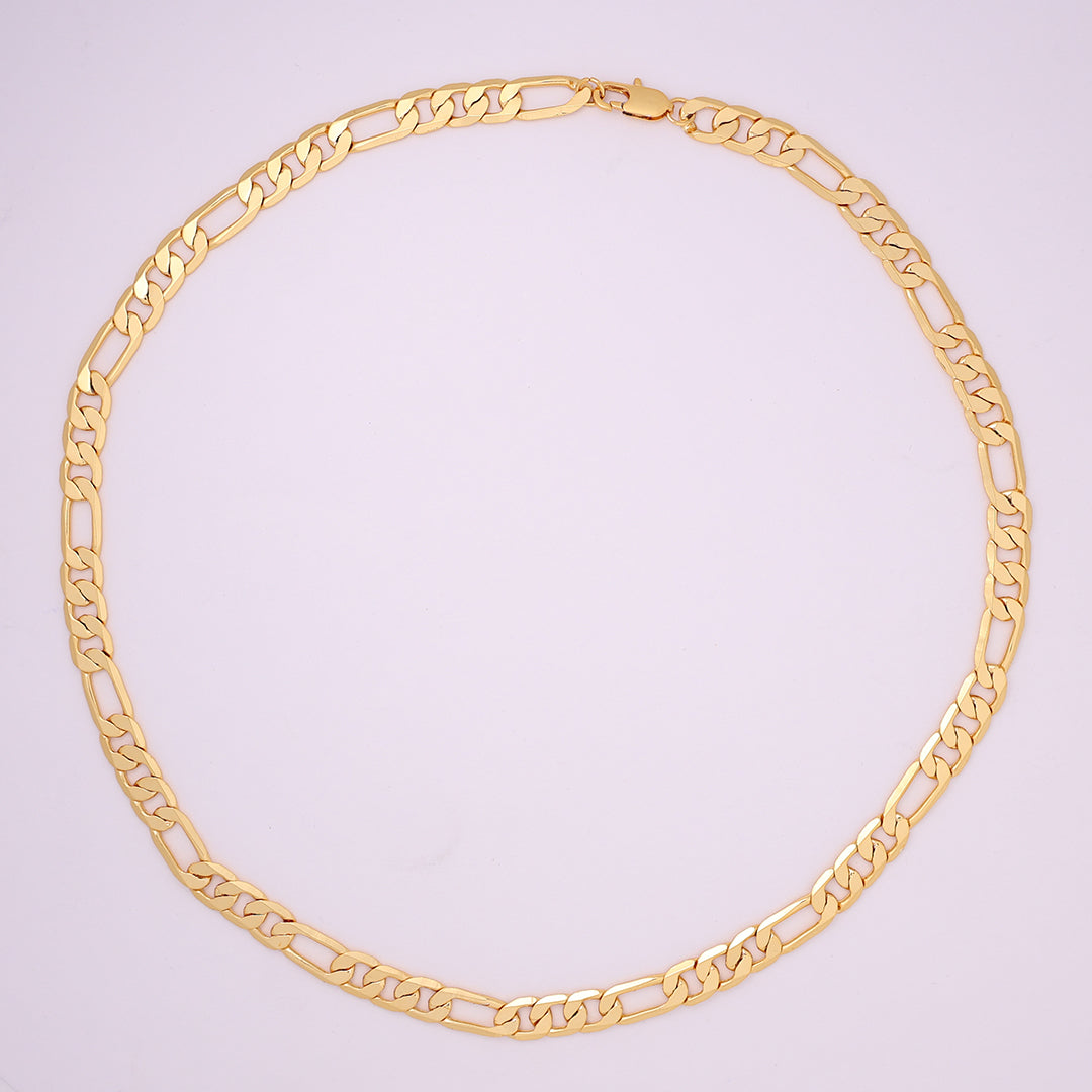 Timeless Figaro Chain (18K Gold Plating) - 8.5 MM