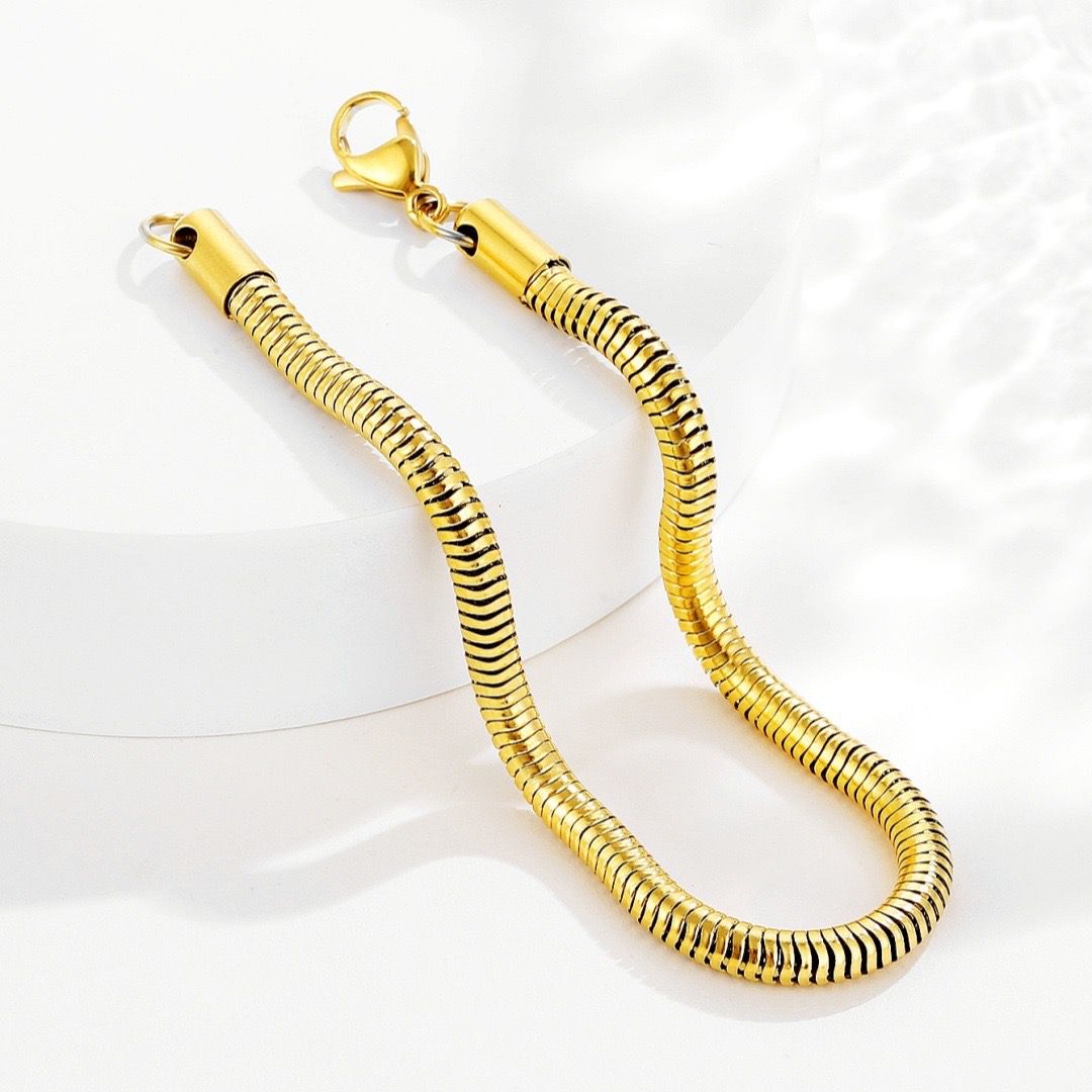 SNAKE BRACELET (GOLD) 4MM