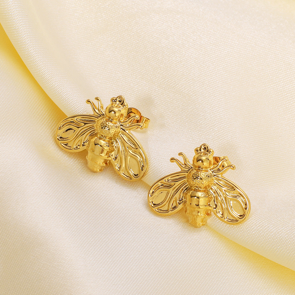 Bee Inspired Earrings (18K Gold Plating)