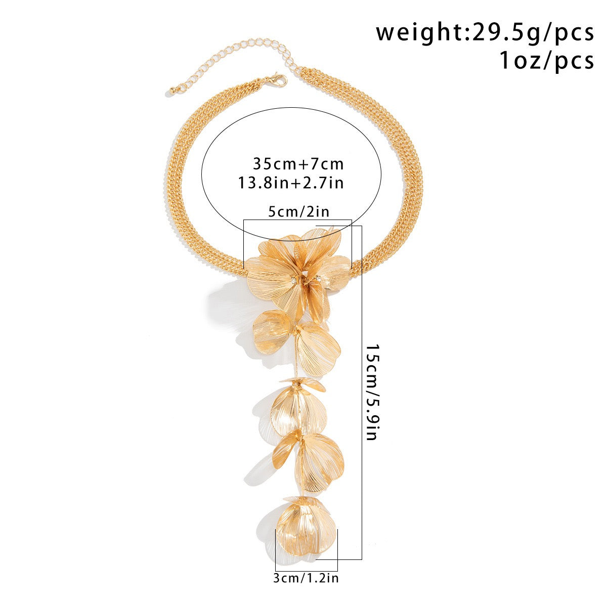 Elegant Leaf Floral Necklace