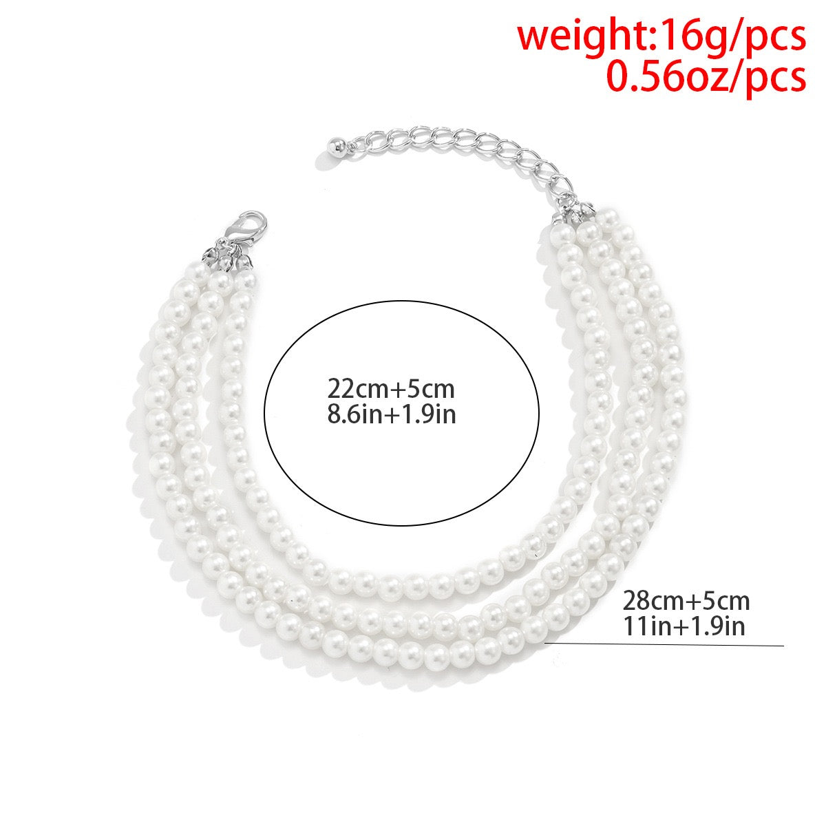 Triple Pearl Anklet