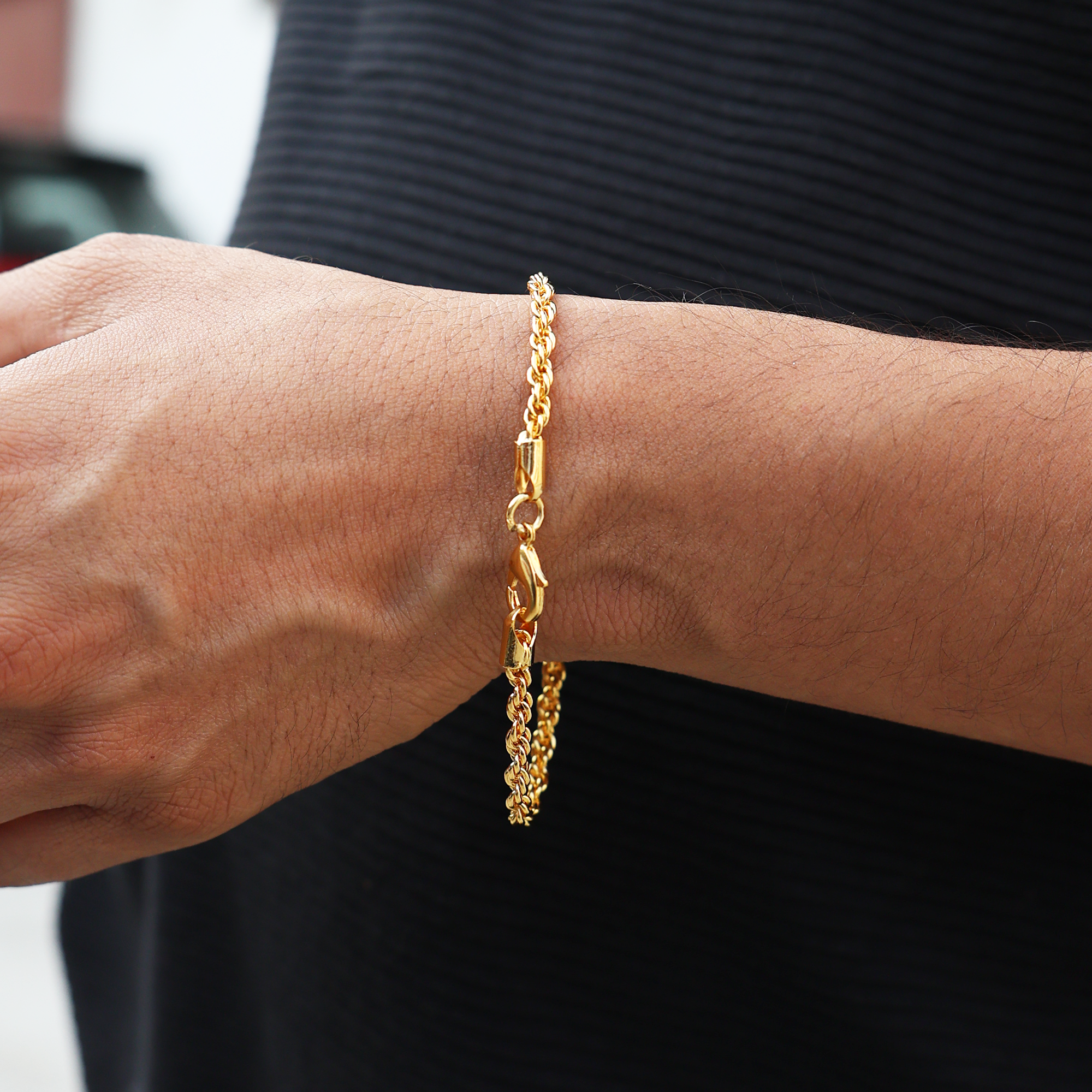 Disco Rope Bracelet (18K Gold Plating) - 3.5 MM