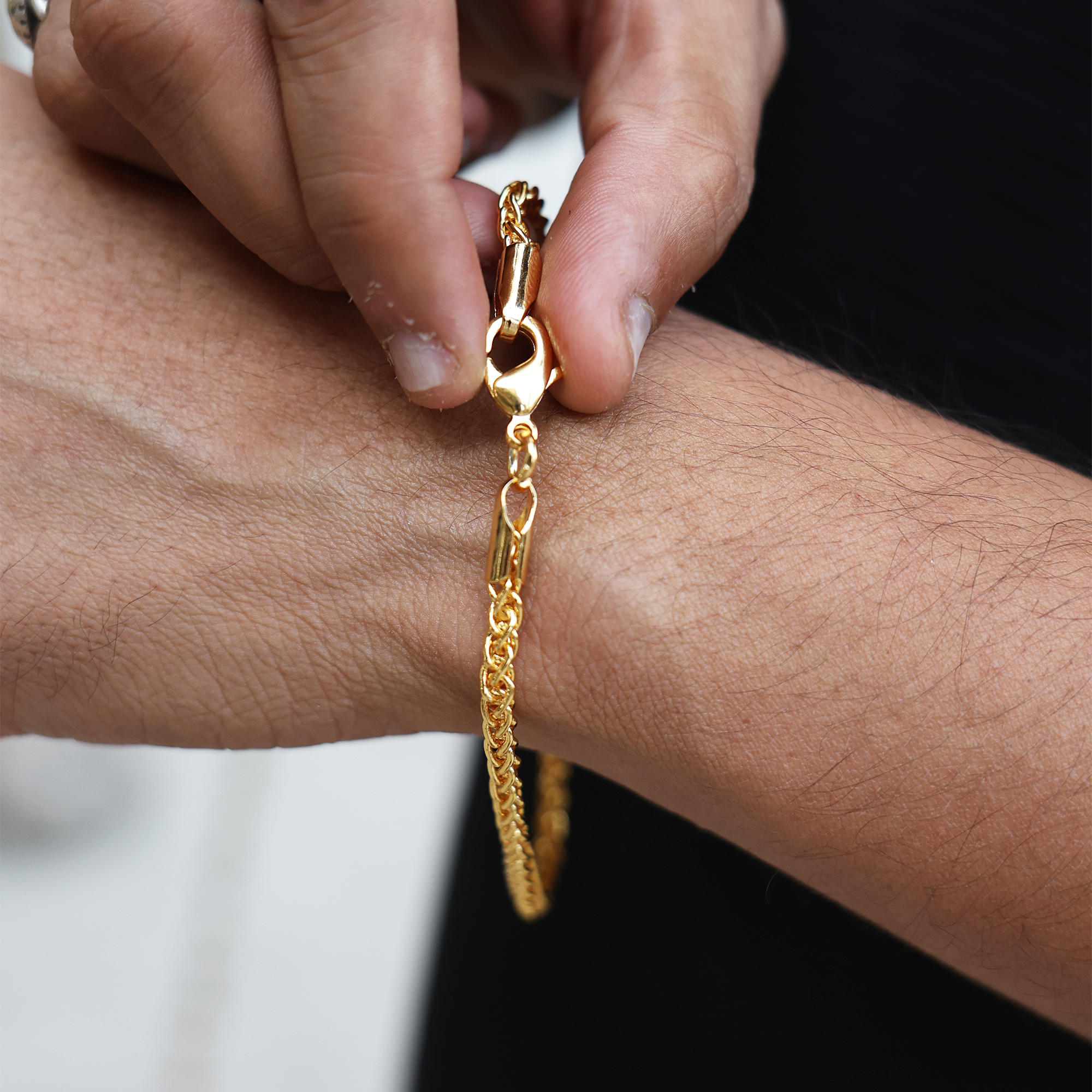 Spiga Wheat Bracelet (18K Gold Plating) - 3.5 MM