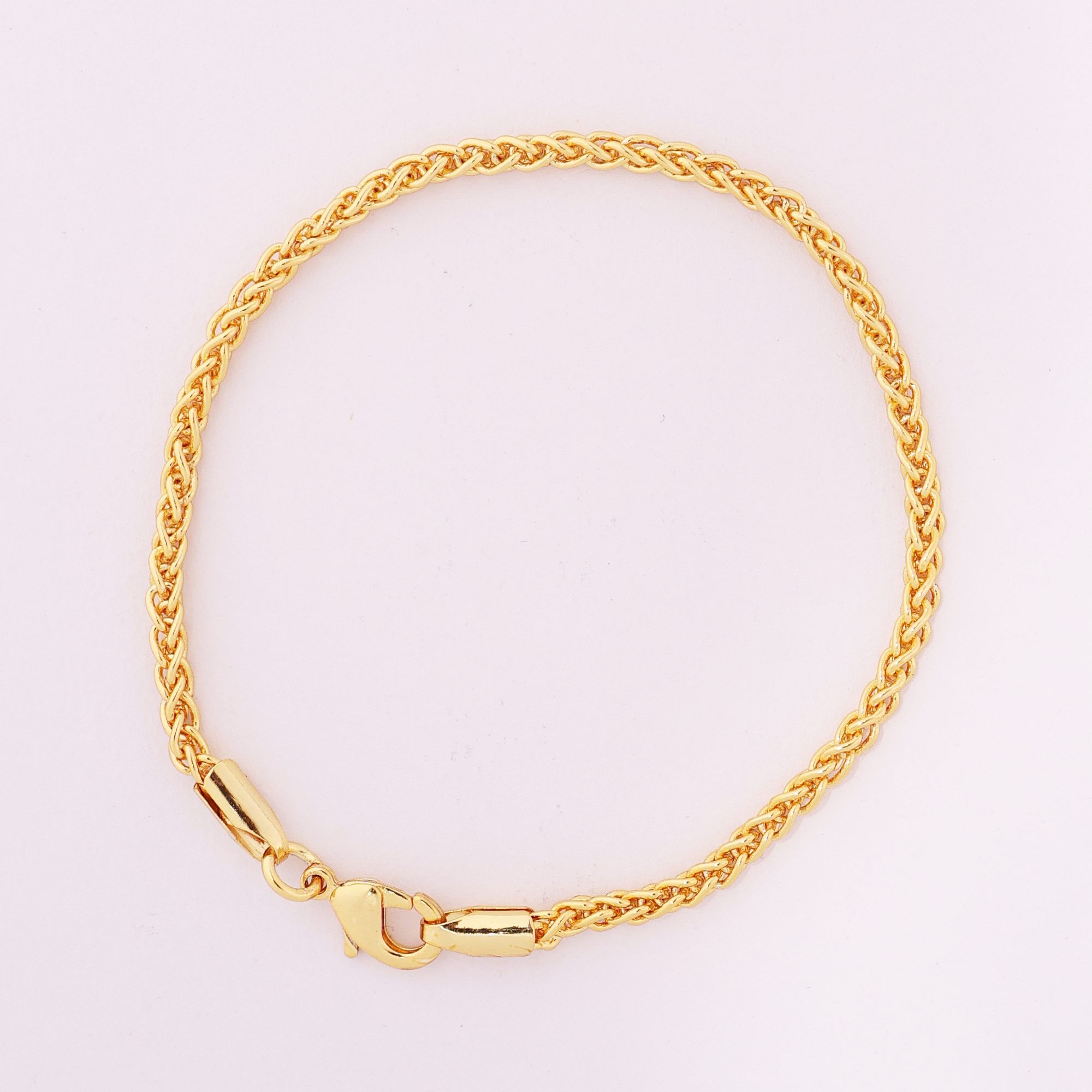 Spiga Wheat Bracelet (18K Gold Plating) - 3.5 MM