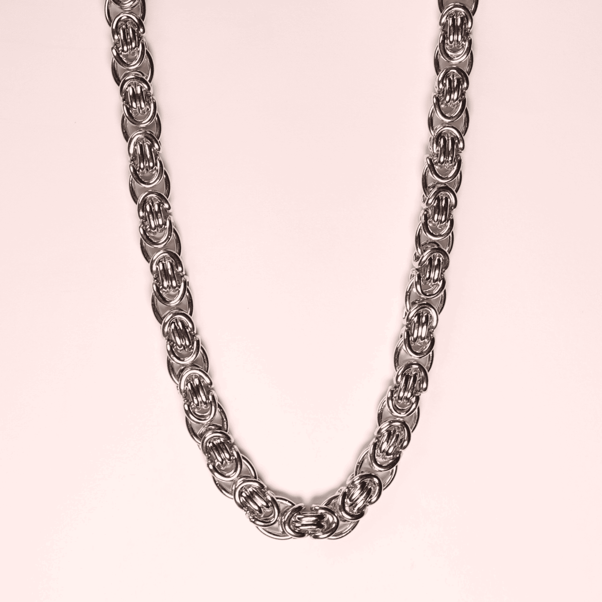 Link Chain (18K White Gold Rhodium Plating) - 12 MM