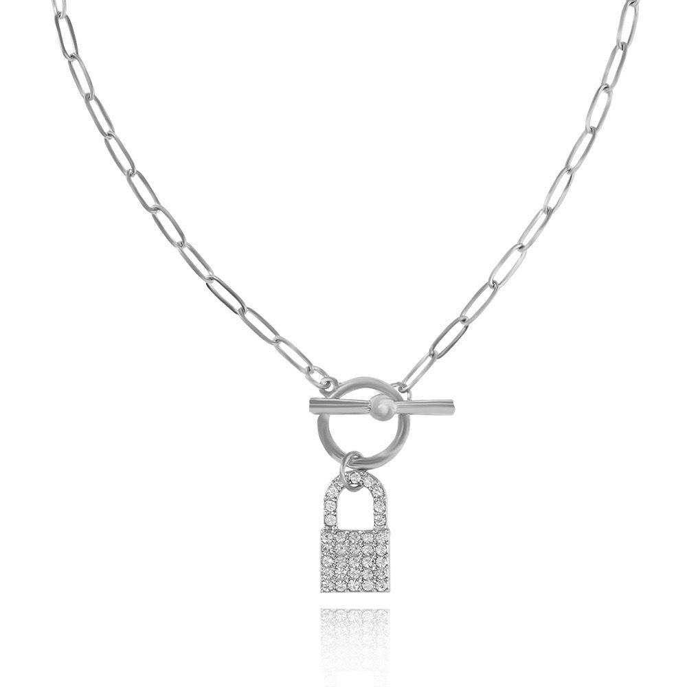 Lock Charm Chain Necklace