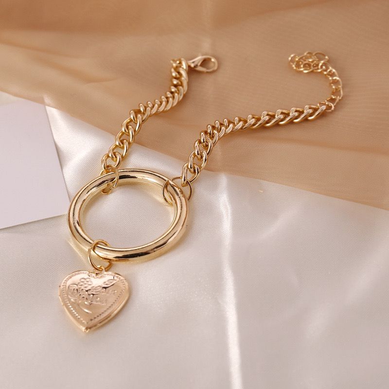 Heart Cuban Chain Bracelet