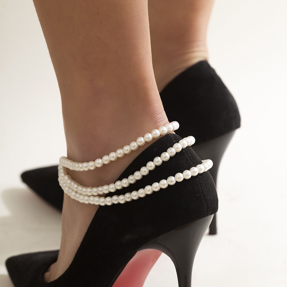 Triple Pearl Anklet