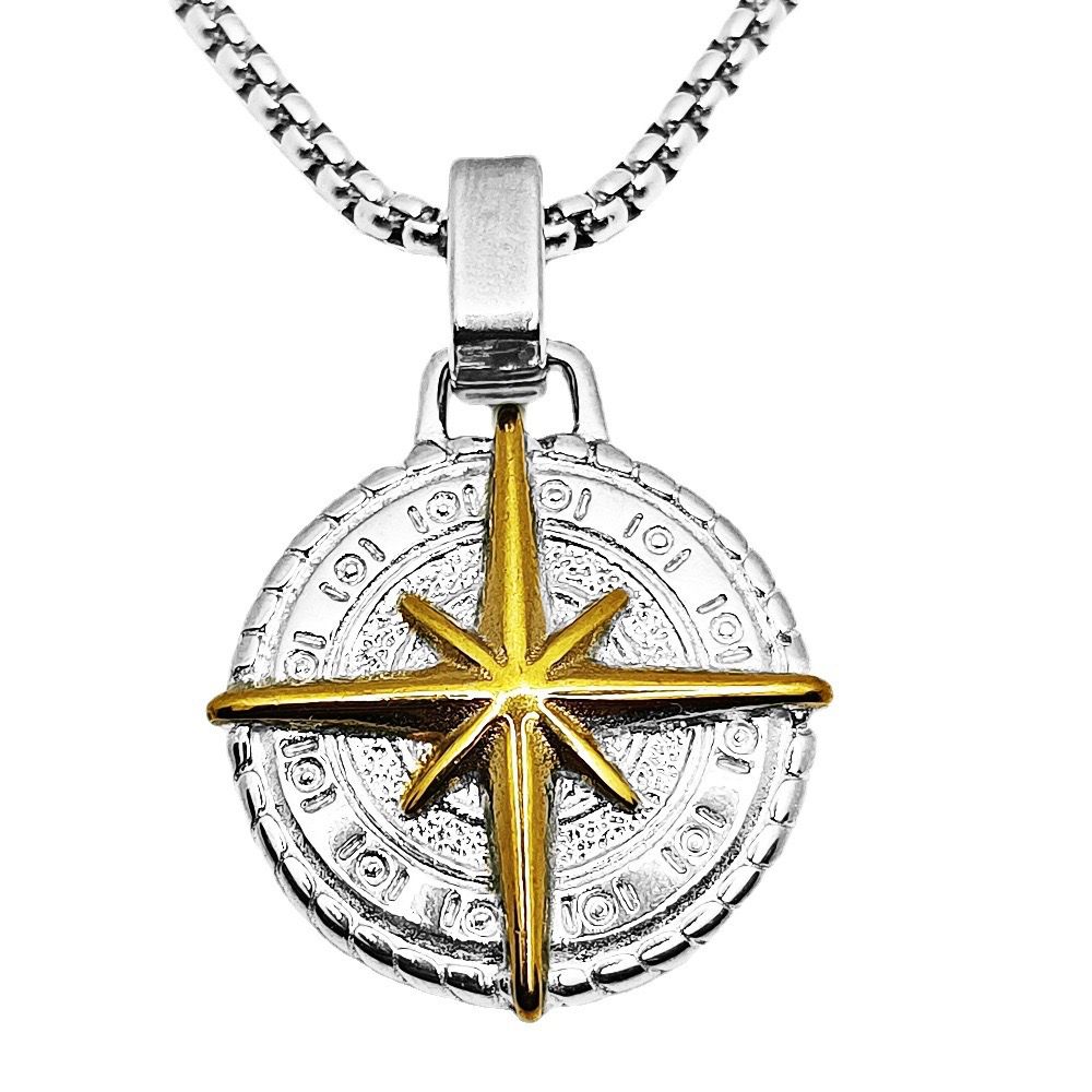 North Gold Star Pendant + Chain