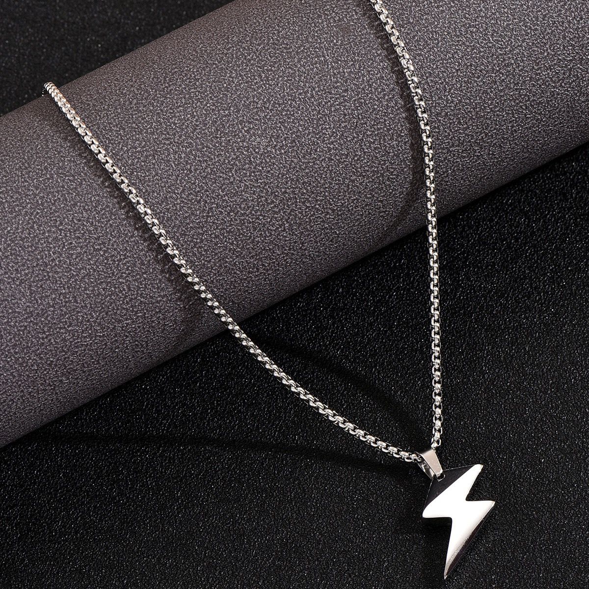 Lightning Bolt Pendant + Chain