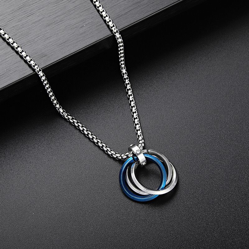 Triple Ring Pendant + Chain