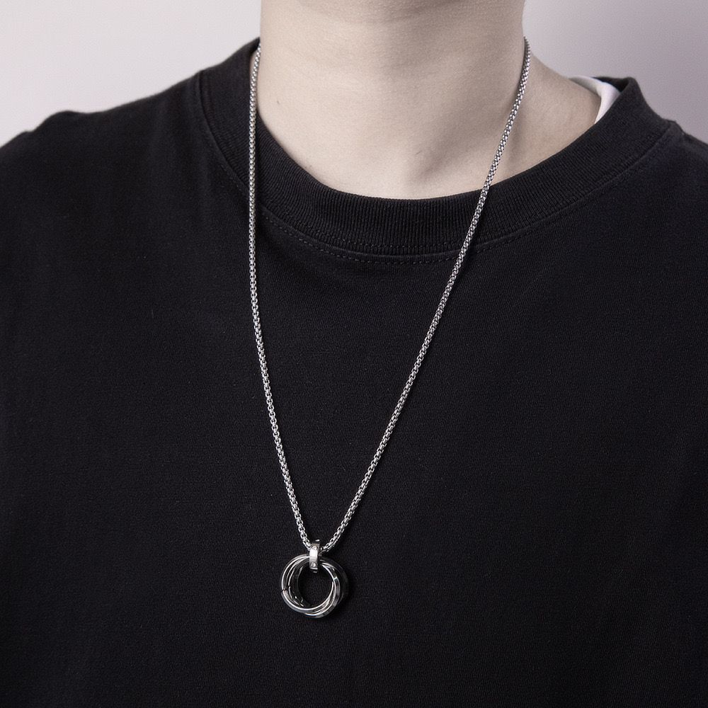 Triple Ring Pendant + Chain