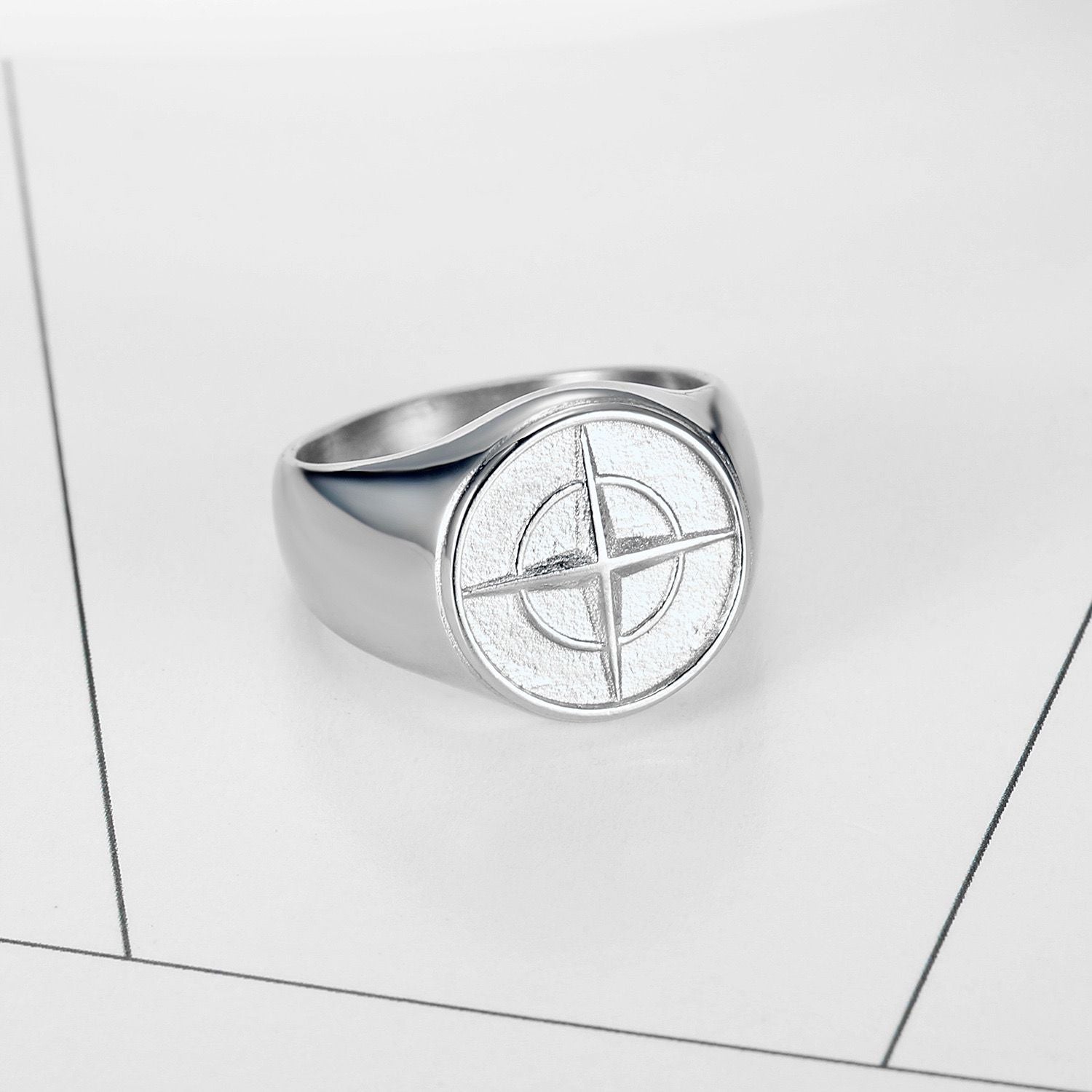 Compass North Star Ring (Silver)