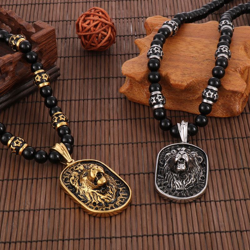 Majestic Lion Bead (Pendant + Chain)