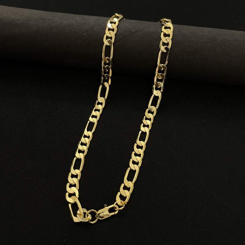 Timeless Figaro Chain (18K Gold Plating) - 8.5 MM