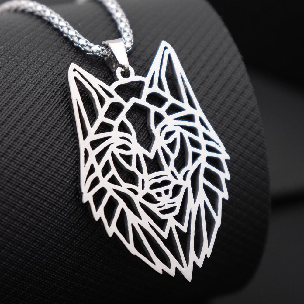 Wolf Head (Pendant + Chain)