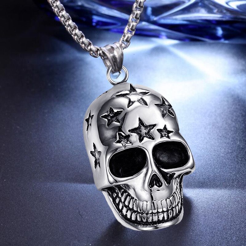 Star Skull Head (Pendant + Chain)