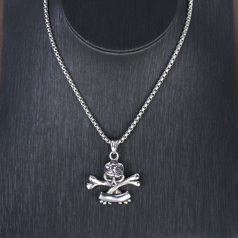 CrossBone Skull (Pendant + Chain)