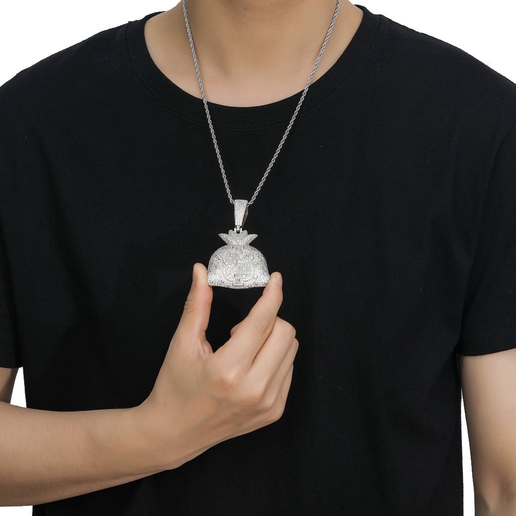 Ice Out Dollar Bag (Pendant + Chain)