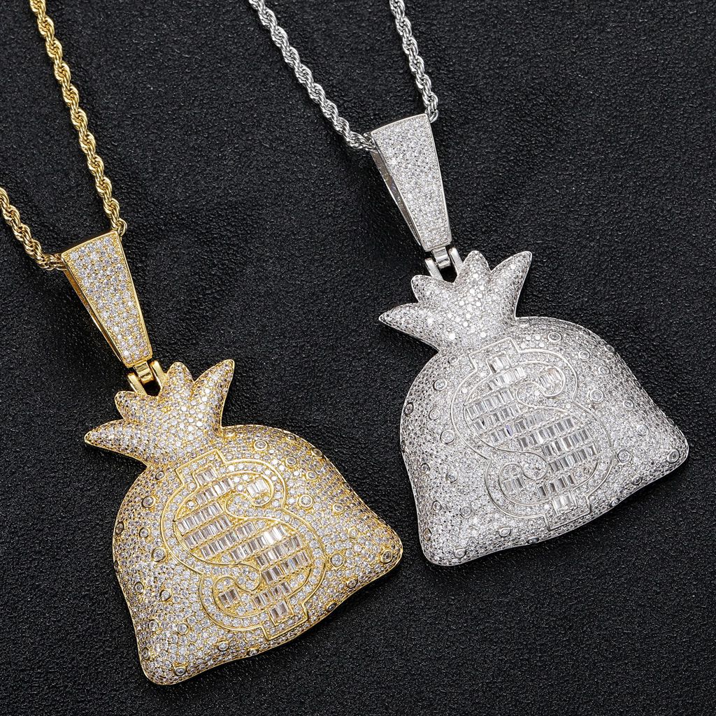 Ice Out Dollar Bag (Pendant + Chain)