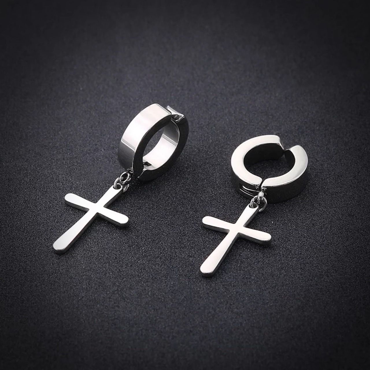 Iconic Cross Men'S Earring