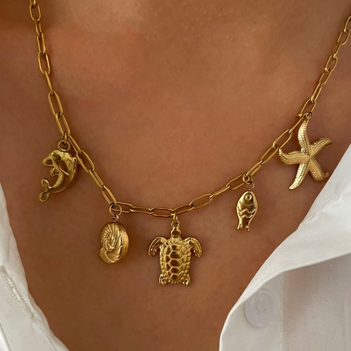 Coastal Charm Chain (18K Gold Plating)