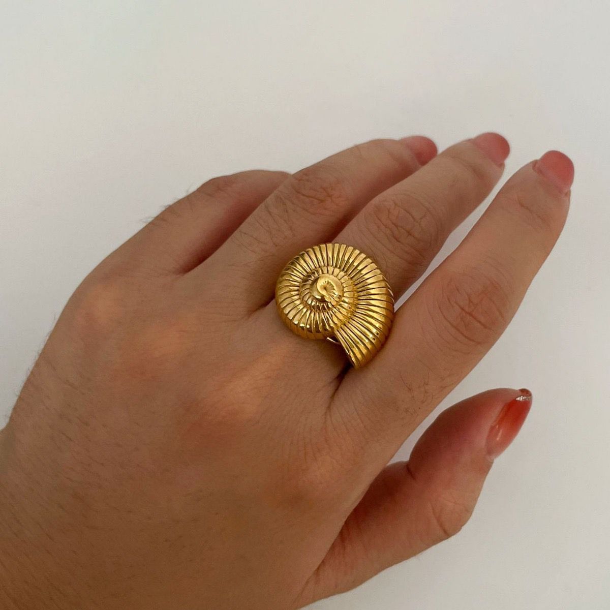 Snail Shell Ring (18K Gold Plating)