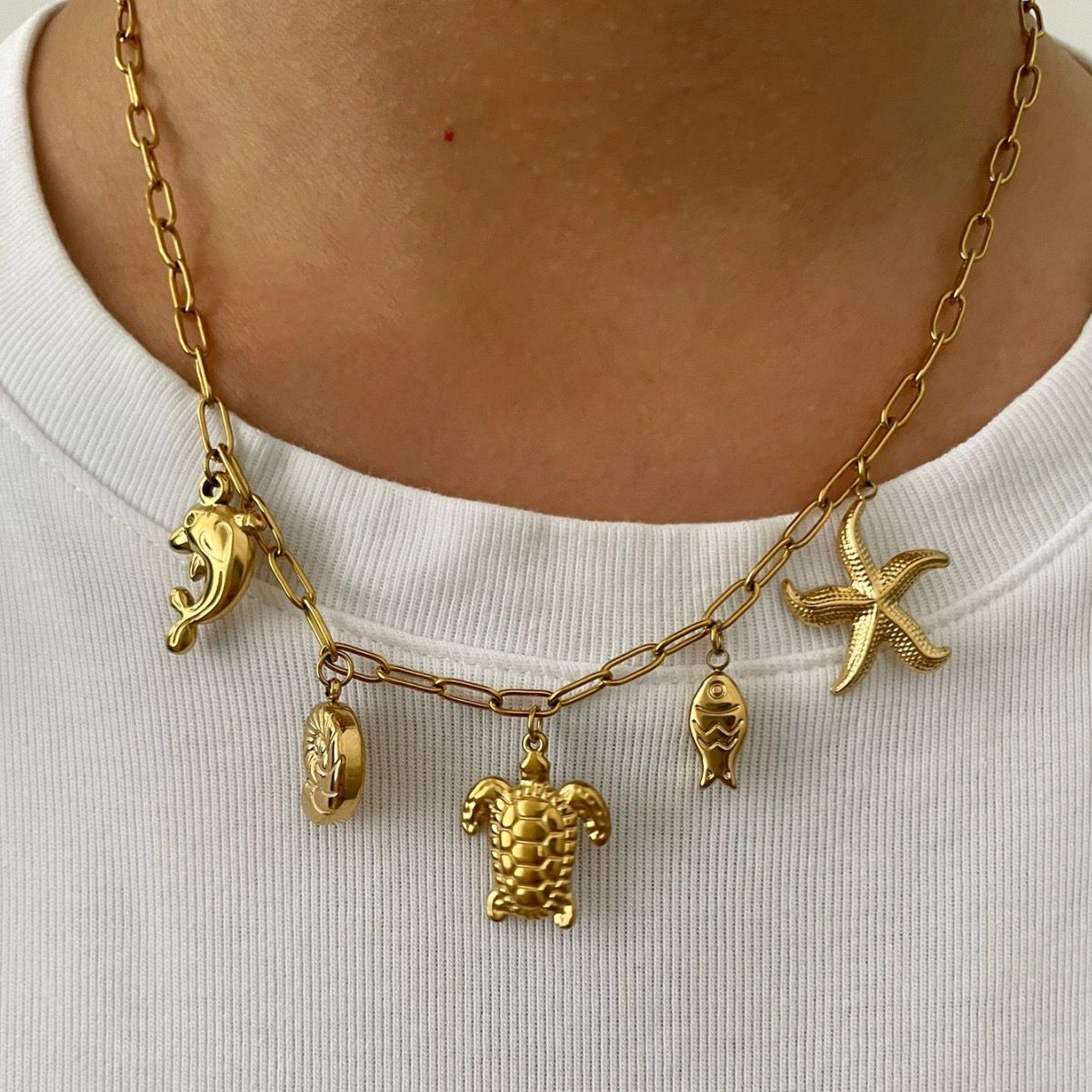 Coastal Charm Chain (18K Gold Plating)