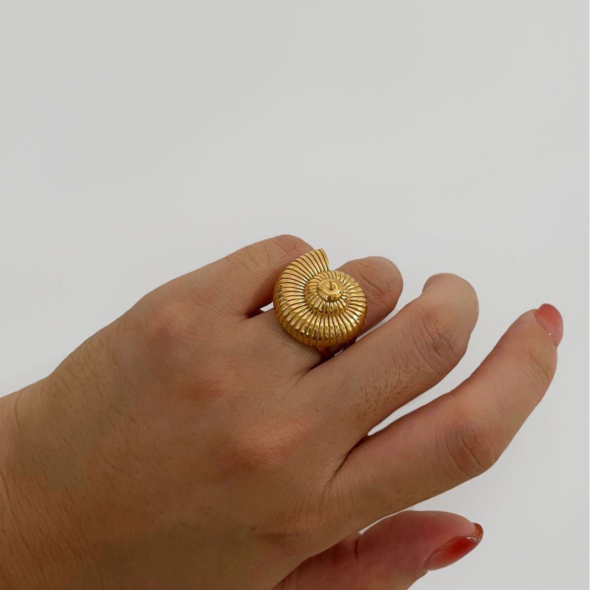 Snail Shell Ring (18K Gold Plating)