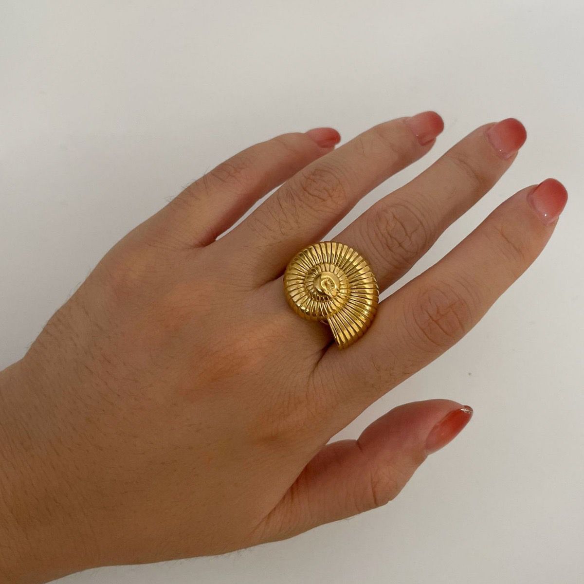 Snail Shell Ring (18K Gold Plating)