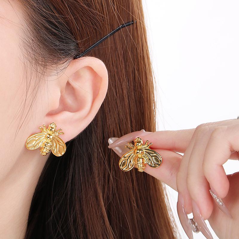 Bee Inspired Earrings (18K Gold Plating)