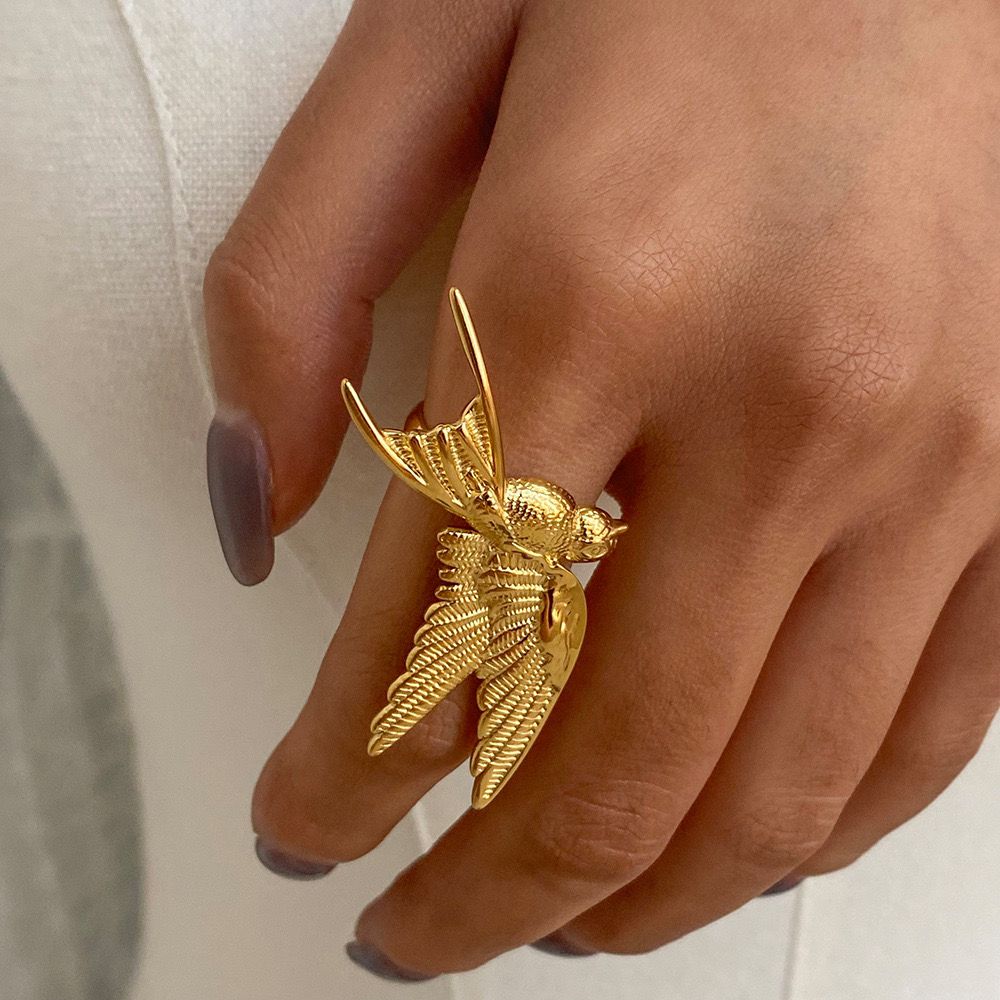 Wings of Freedom Ring (18K Gold Plating)