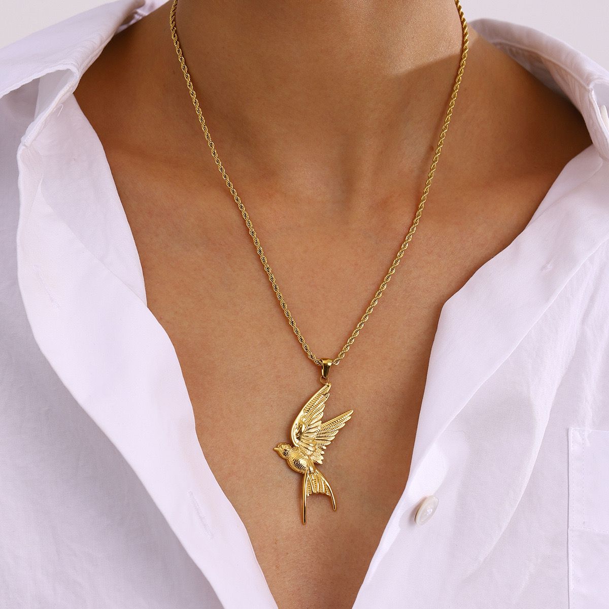 Wings Of Freedom Necklace (18K Gold Plating)