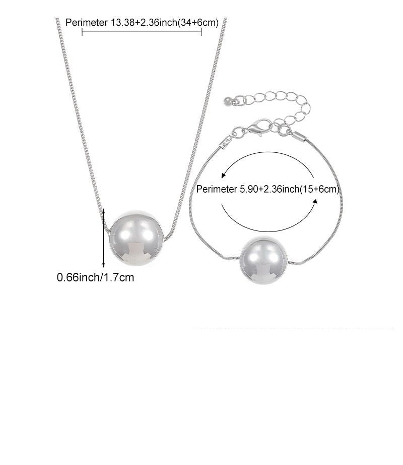 Twin Ball  (Necklace + Bracelet)