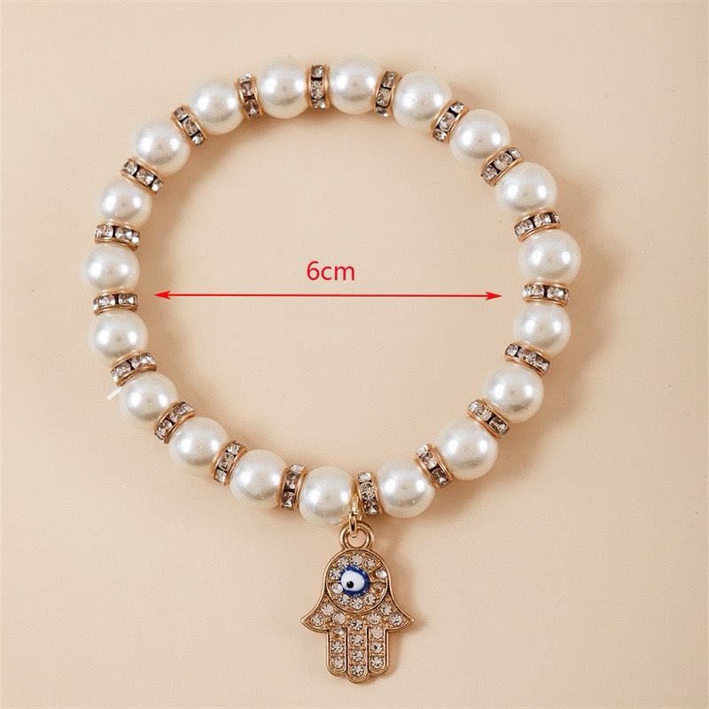 Evil Eye Pearl Bracelet