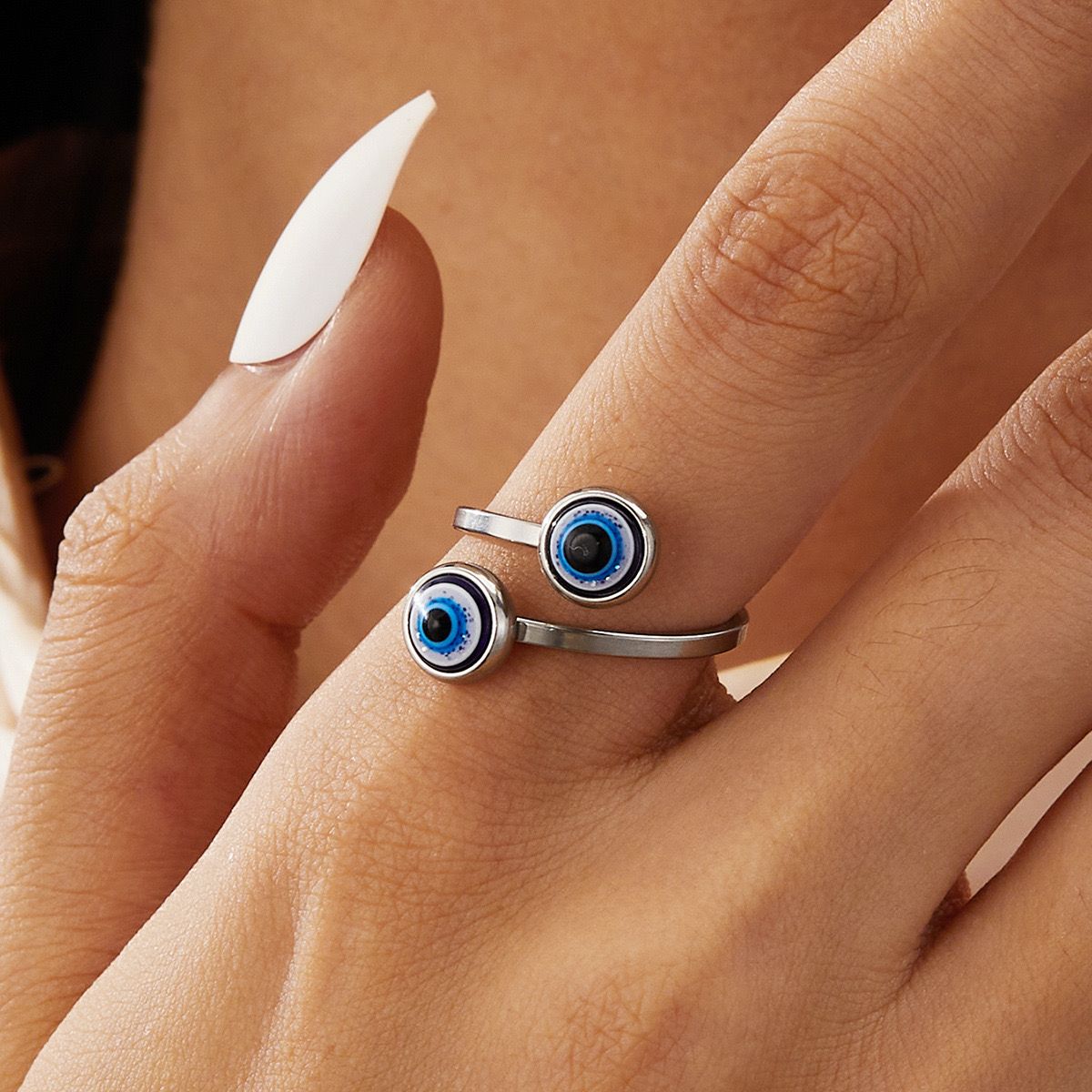 Dual Evil Eye Women's Ring