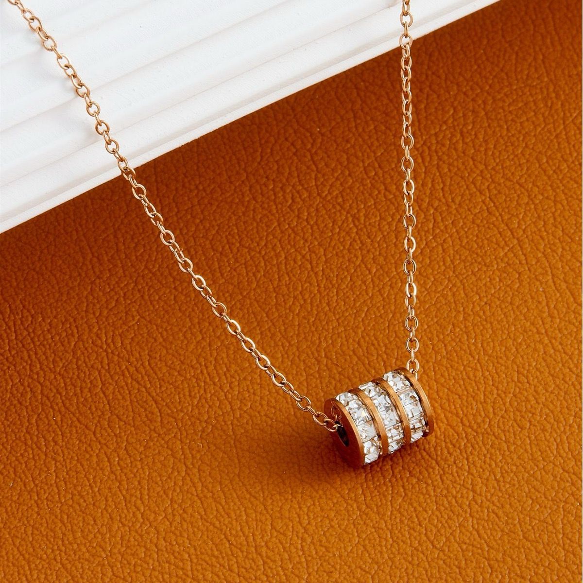 Studs Drum Pendant Necklace