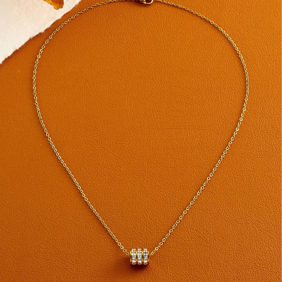 Studs Drum Pendant Necklace