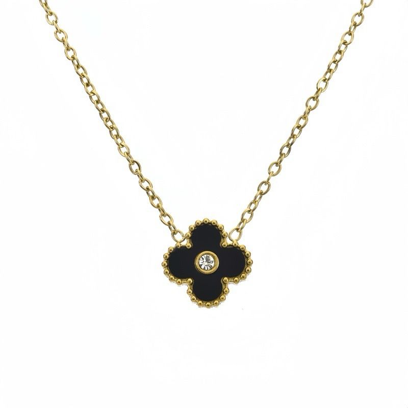 Clover Stud Pendant Necklace