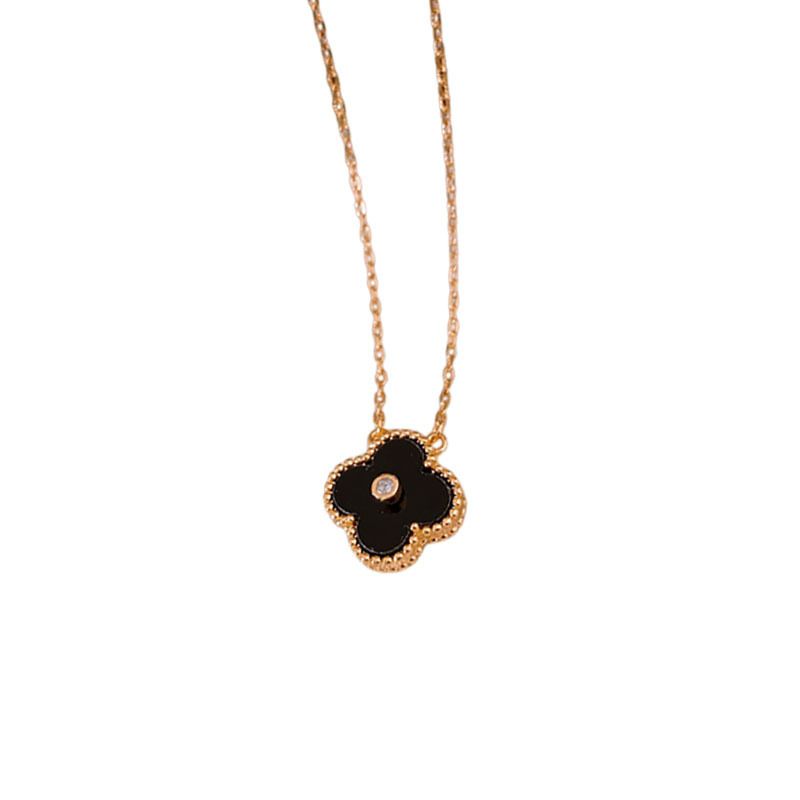 Clover Stud Pendant Necklace