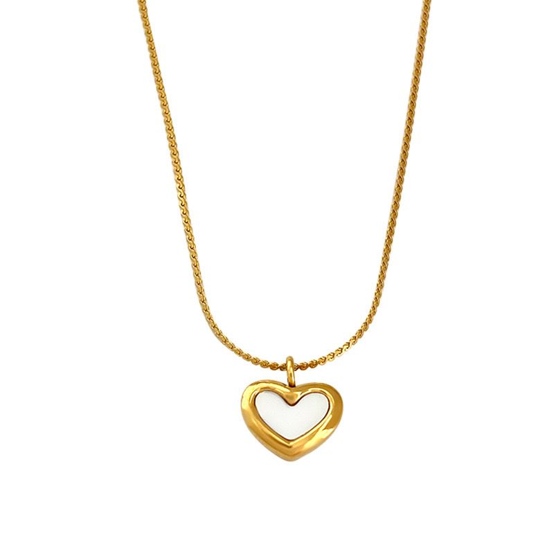 Minimalist Heart Pendant Necklace (18K Gold Plating)