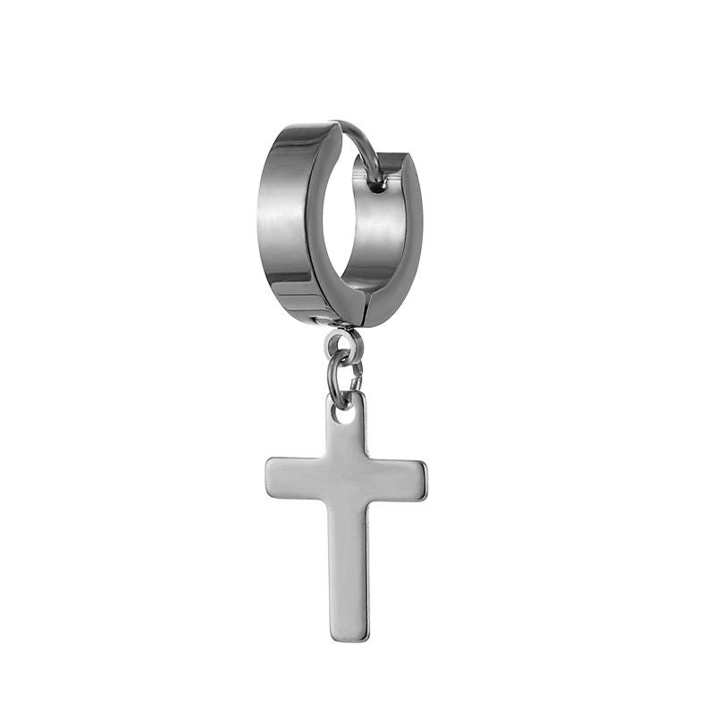 Cross Faith Men's Earring