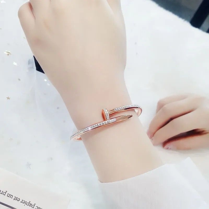 Diamond Nail Bracelet