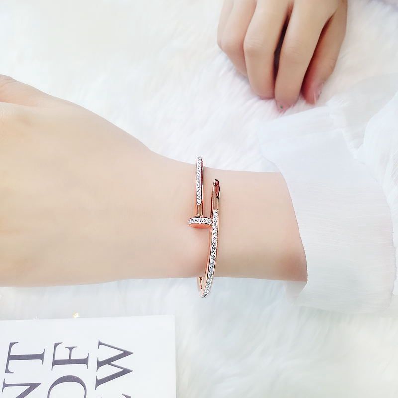 Diamond Nail Bracelet