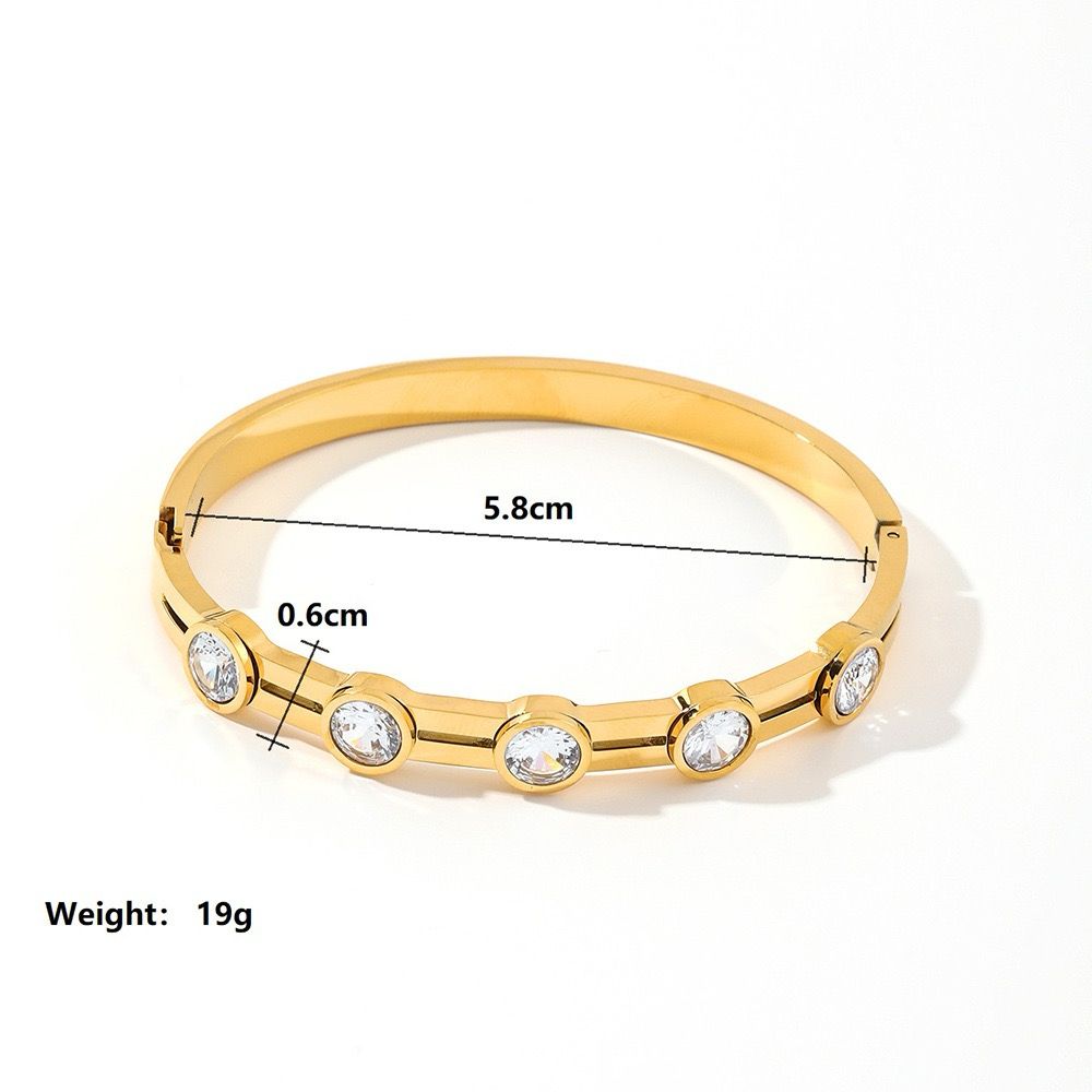 Titanium Zircon Women's Bracelet