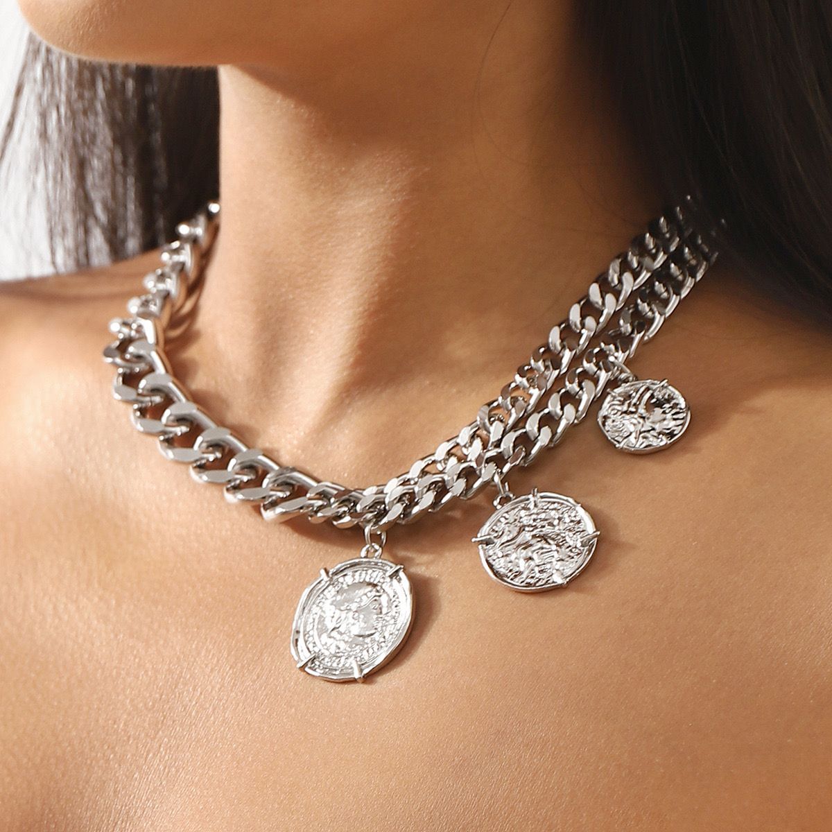 Ancient Coin Choker Necklace