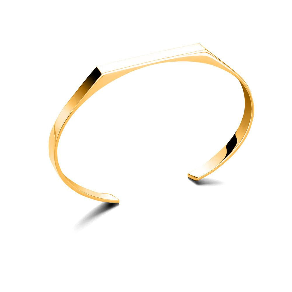 Cuff Titanium Bracelet (18K Gold Plated) - 5 MM