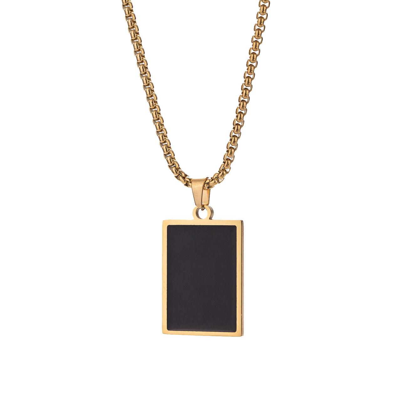 Minimalist Rectangular Pendant (18K Gold Plated)